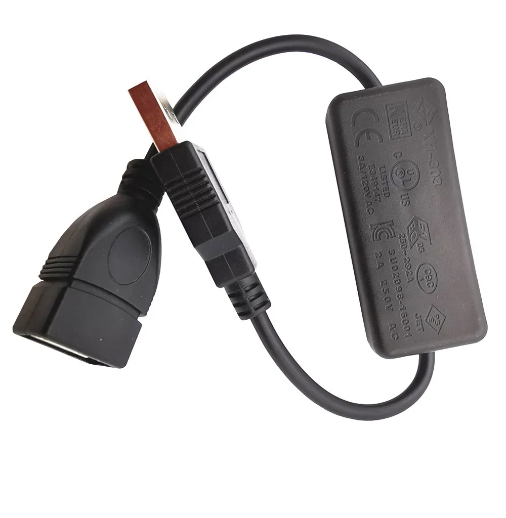 Медный удлинитель питания с USB портом 3 А 22AWG|Кабели питания| |