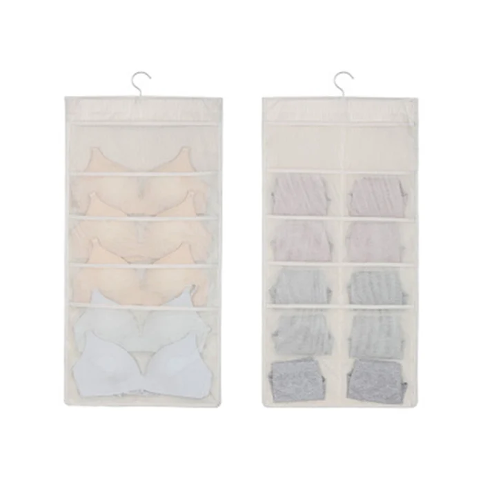 Double Sided Wall Door Closet Hanging Storage Bag Organizer Pouch Oxford Cloth Hanging Bag PAK55