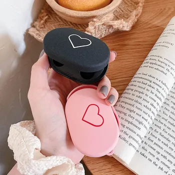 

Heart Pattern Earphone Case For Redmi AirDots S Case Matte Solid Color Hard PC Cute Bluetooth Charging Box Headphone Cover Coque