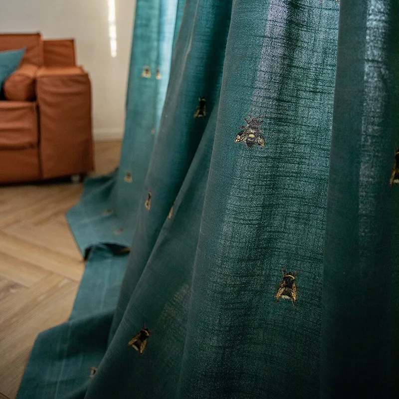 Как ретро темно-зеленый американский кантри имитация хлопка и льна