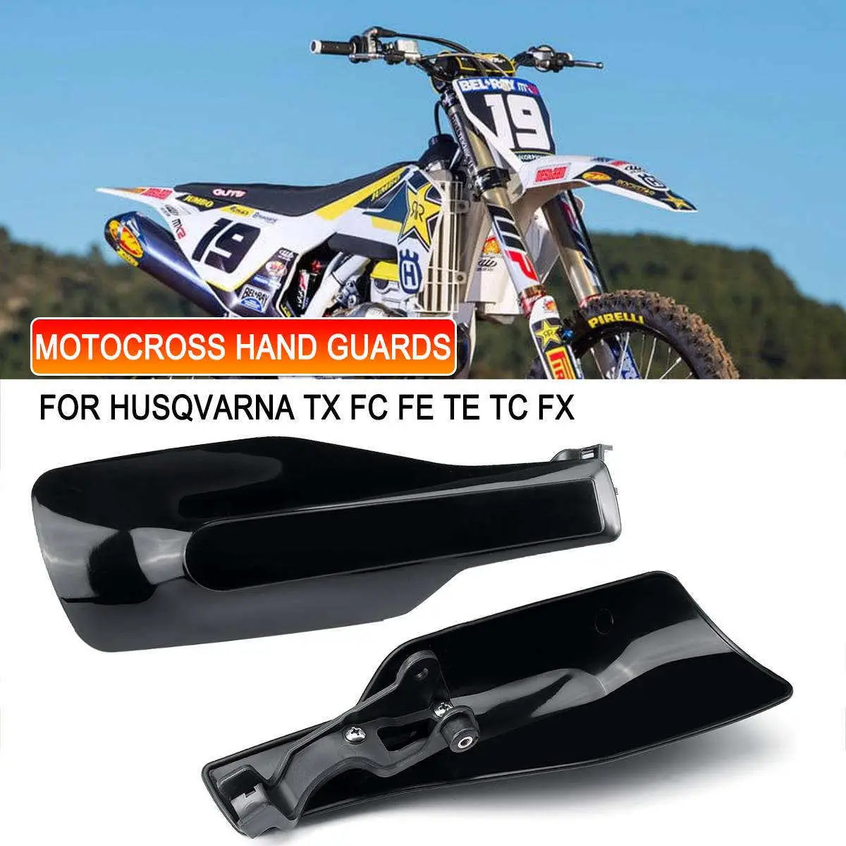 KKmoon Protezioni per paramani 7/8  Protezioni per moto Motocross per paramotore ATV Dirt Bike Motorcycle Hand Protects Bianco 