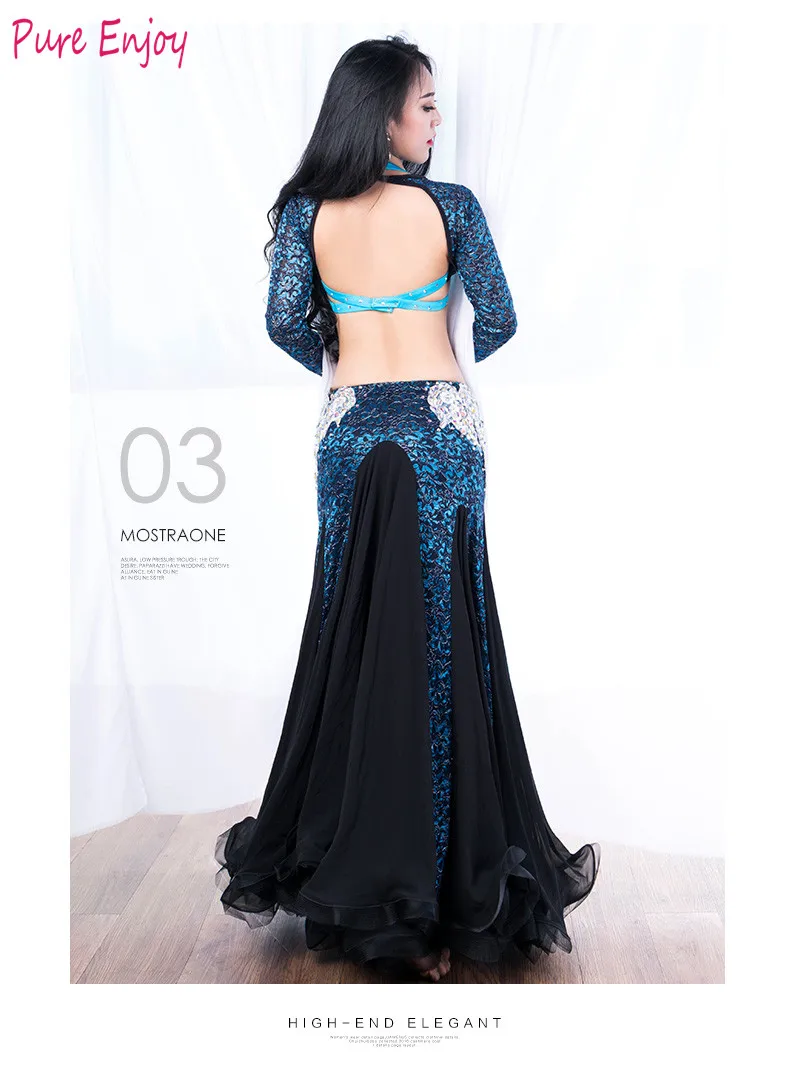 2 шт. Наборы Танец Живота Костюм Для Женщин Дамы Bellydance Роскошный Алмаз Взрослых Шифон Юбка Сценическое Танцевальная Одежда Девушки