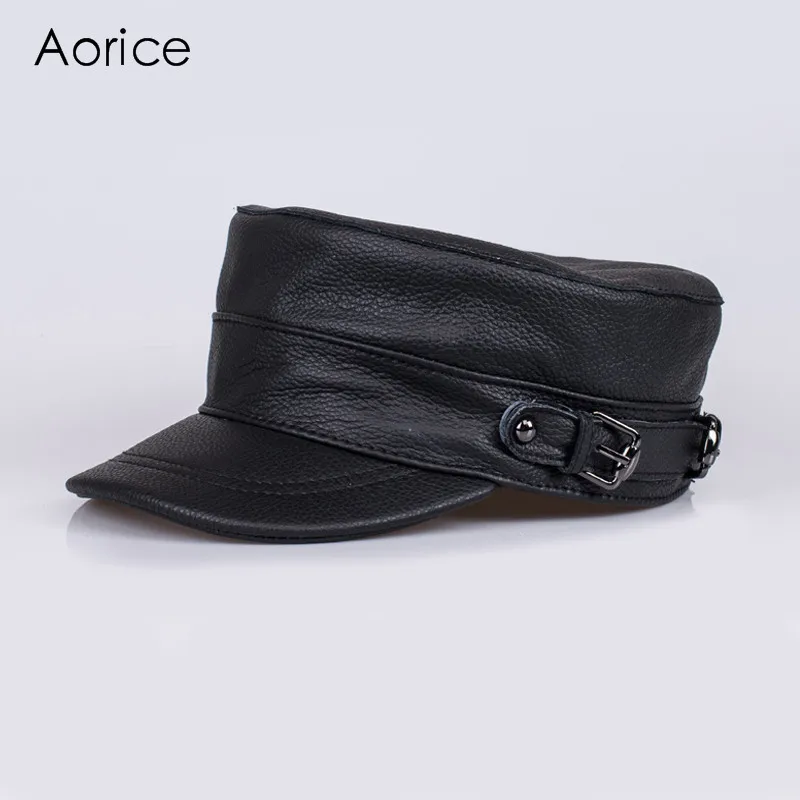 black Aorice, натуральная кожа, хлопковая кепка, Мужская бейсболка, кепка CBD, высокое качество, мужские шапки из натуральной кожи для взрослых, одноцветная Регулируемая Кепка s HL108 - Цвет: black