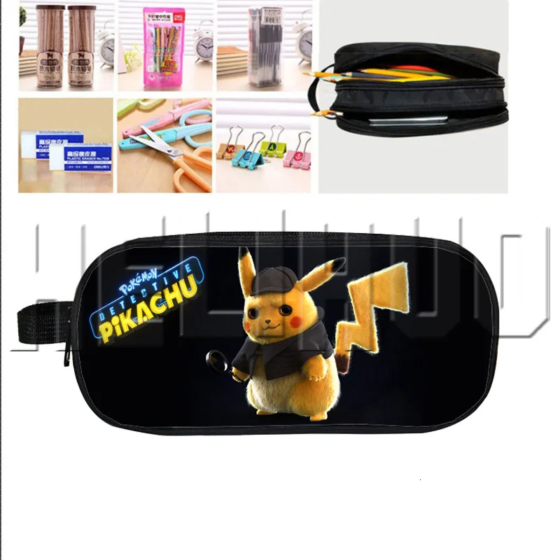 Пенал Pokemon pekachu Makeup аниме Mochila печать 3D косметички двойная молния косметичка для детские школьные принадлежности