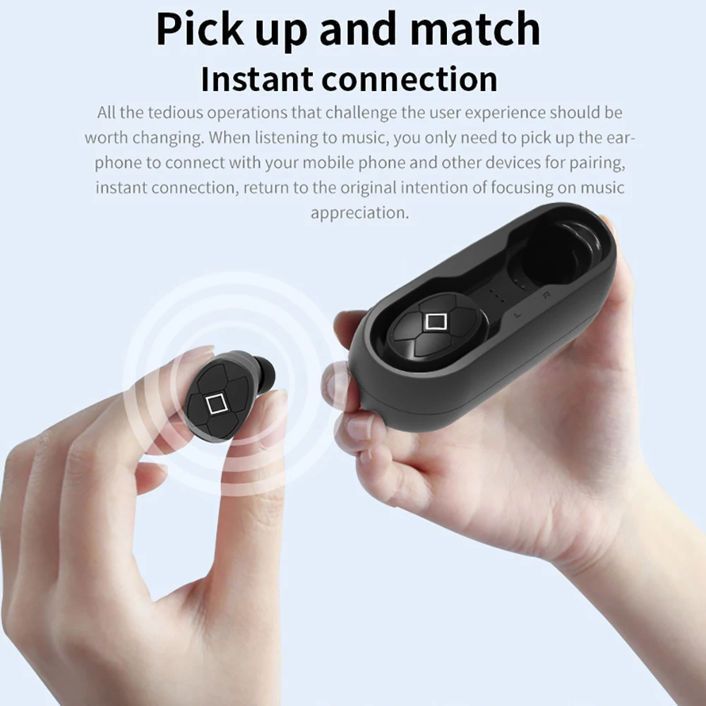 TWS 5,0 Bluetooth наушники V5 Беспроводные наушники с зарядным устройством стерео Спортивная гарнитура с микрофоном для IPhone Android