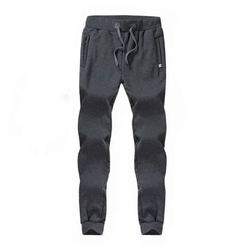 L-8XL зима штаны из овечьей шкуры мужские спортивные закрытые свободные повседневные штаны большого размера плюс бархатные утепленные мужские брюки от Harlan - Цвет: Gray