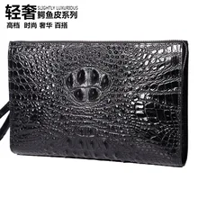 

Thai crocodile leather handbag men's net red leather leisure large capacity handbag business personalized envelope clip bag