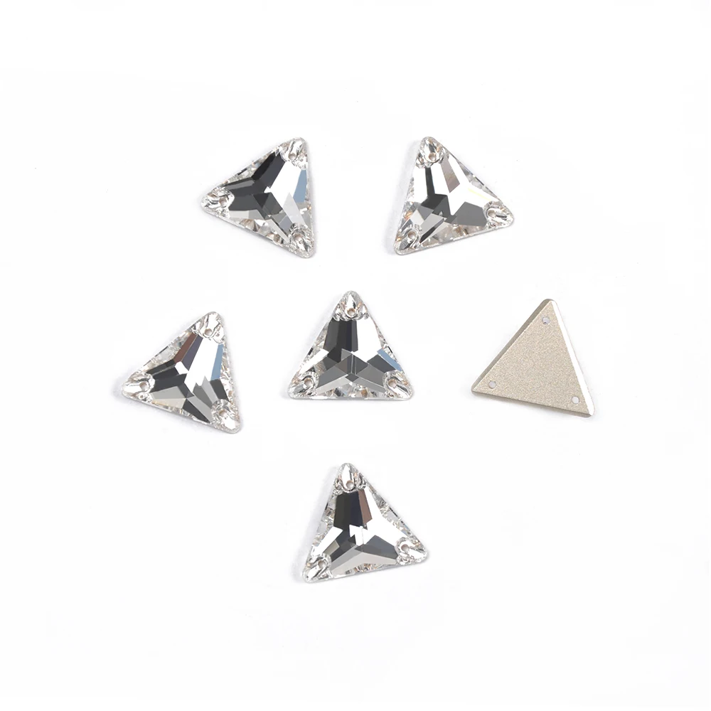YANRUO 3270 Dreieck Alle Farben Nähen Auf Steine Glas Kristalle Hand Strass Trikot Kleidung Edelsteine Steine Für Kleidung – Detail 4