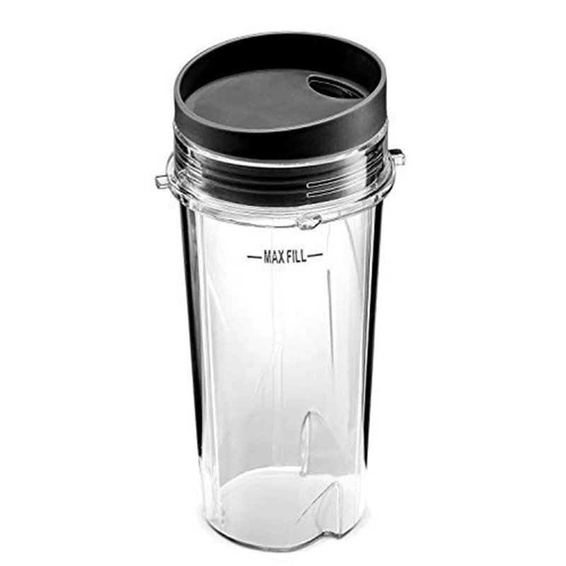 Replacement for Ninja 16 Oz Cup Single Serve - for Nutri Ninja BL770 BL780 BL660 Blender (2-Pack)