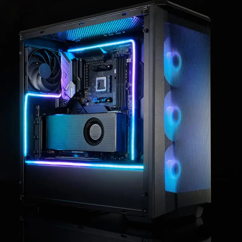 550 мм светодиодный светильник ленты цифровой RGB 3Pin ПК компьютер Чехлы контроллер