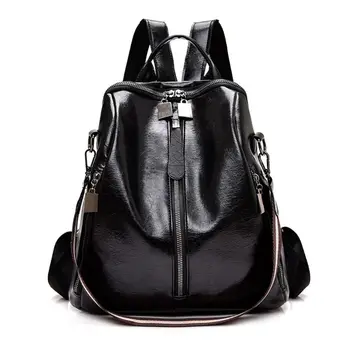 

Women PU Leather Backpack Casual Anti-theft Rucksack Laptop Travel Shoulder Bag