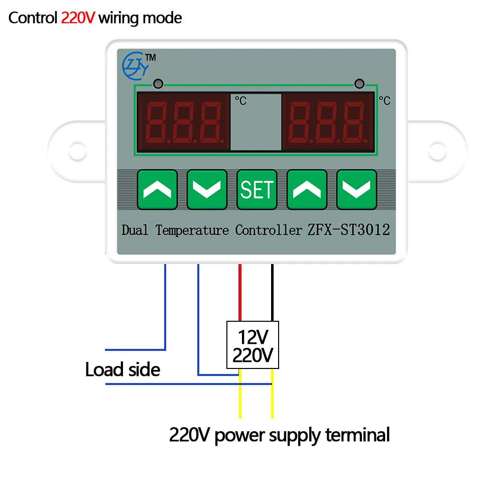 [ZFX, thermostat, temperature, controller, 12V/24V/110V-220V]