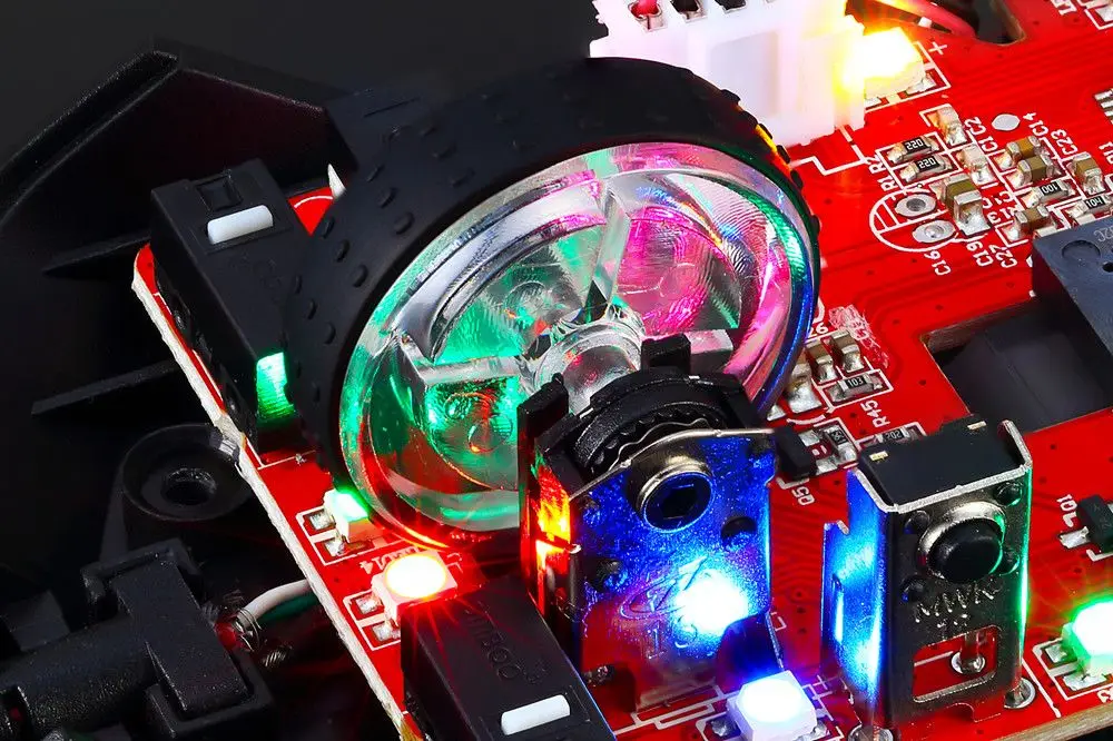 MOTOSPEED V20 Vanguard Leopard RGB 5000 dpi 7 кнопок дыхания светодиодный оптический проводной игровой мыши