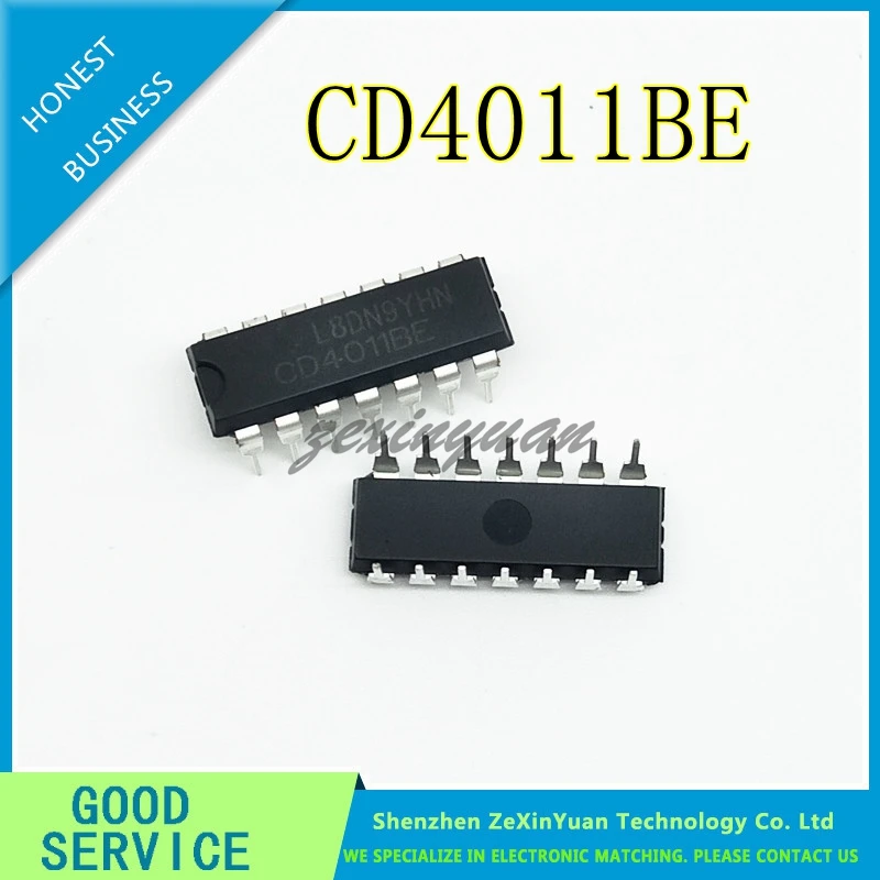 

10PCS/LOT CD4011BE DIP-14 CD4011 TC4011BP CMOS NAND GATES IC