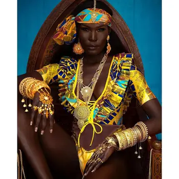 

African totem one piece swimsuit women folk-custom swimwear women 2020 strap bikini push up pad High waist Indigenous Beachwear*