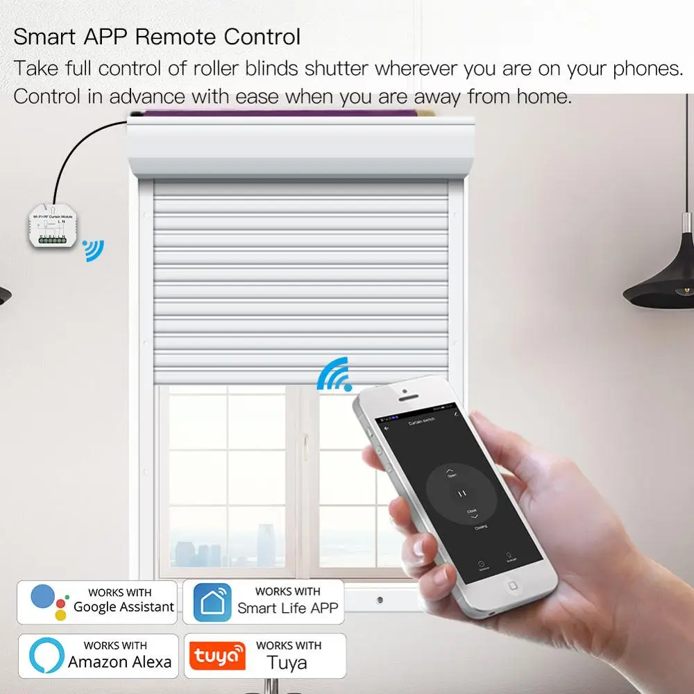 Умный модуль переключения занавесок Wi Fi RF433 DIY для электрического двигателя