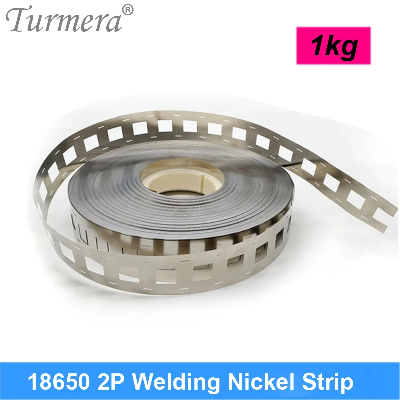 Turmera 18650 2P Welding Nickel Strip 0.15mm Thickness for Lithium Battery Soldering Use for Electric Bike and Solar System 1KG