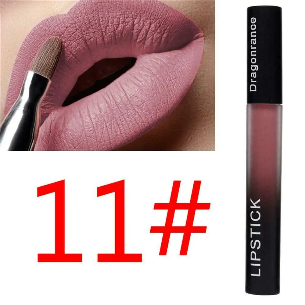 12 Colors Waterproof Lip Gloss Lipstick Moisturizer Rouge Liquid Lipstick Bite Lips Makeup Long Lasting Women Beauty Makeup - Цвет: 11
