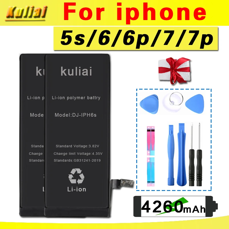 Аккумулятор для Apple iPhone 5S 6 P 7 Plus Замена батареи iPhone5S iPhone6 iPhone7 iPhone7P Аккумуляторы