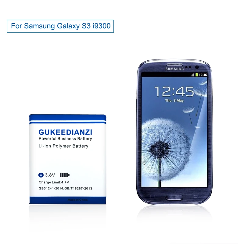GUKEEDIANZI для samsung S3 мобильного телефона Батарея для samsung Galaxy S3 I9300 i9305 i747 i535 L710 T999 Батарея 2100 мА/ч, EB-L1G6LLU