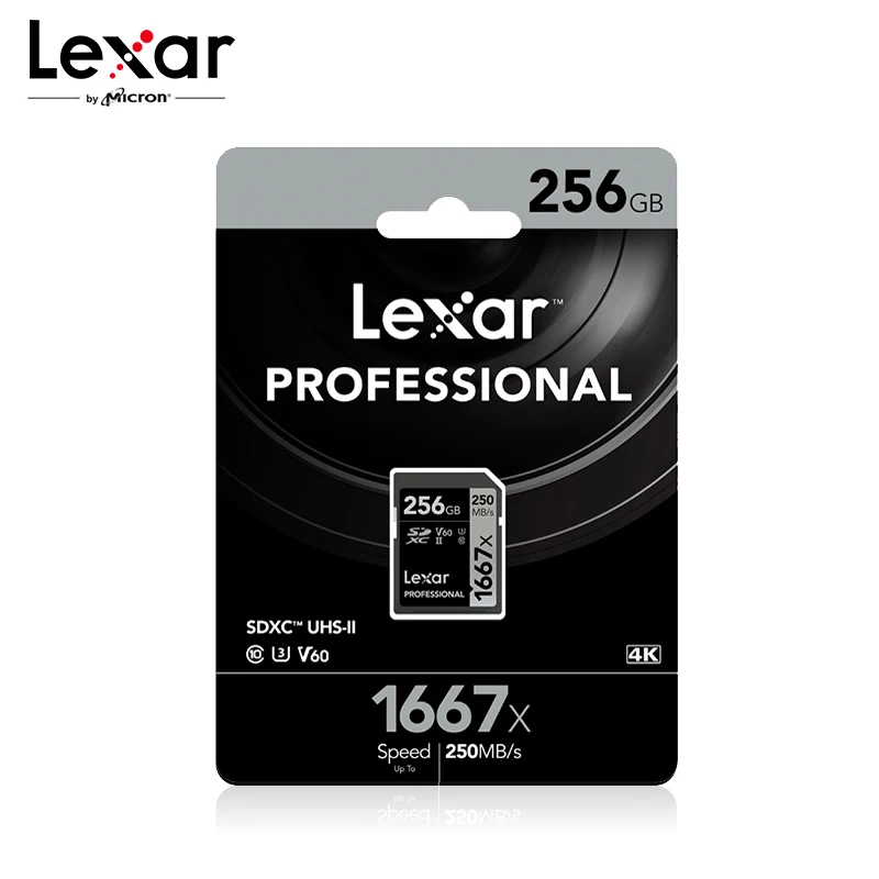 Lexar ޸ ī, 1667X V60, 250 MB/s ÷ ī, 64GB, 128GB, 256GB, UHS-II U3 SD ī, SDXC C10, 3D 4K HD 