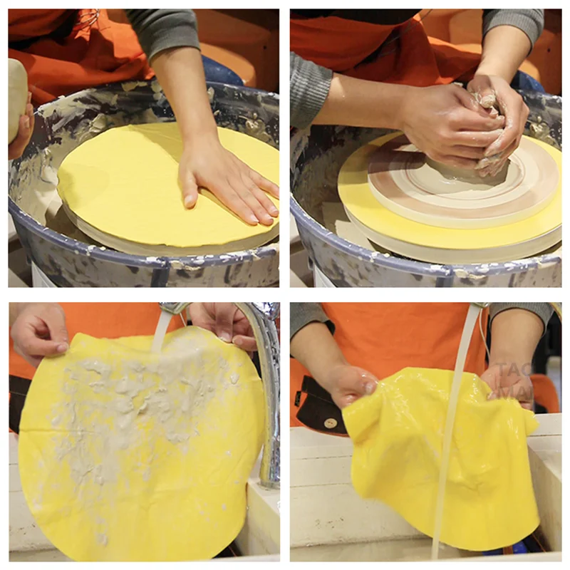 Pottery Wheel Pad Cloth PVA Absorbent Towel Fix Turntable and Pad Cleaning Cloth Clay Sculpture Modeling Tools pottery sculpting tools,clay sculpting tools,pottery tools,clay craft tool