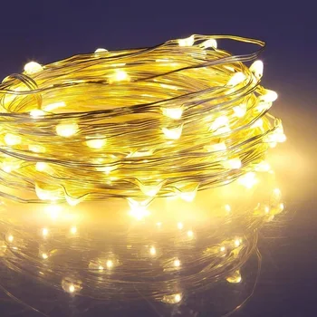 

2M 5M10M Strip Light Led String Light Cooper Wire 3AA battery Christmas Light For Garland Holiday Fairy Wedding Party Decoration