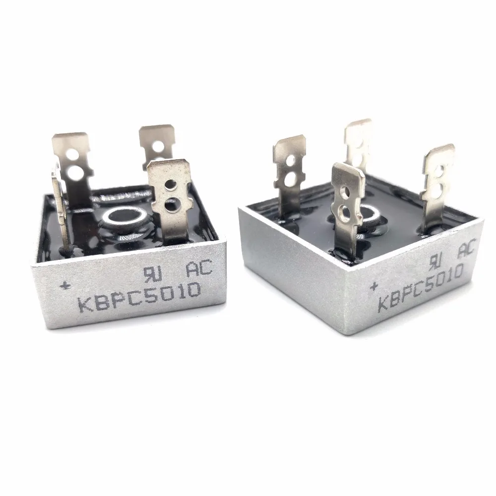 2PCS/LOT KBPC5010 50A 1000V Diode Bridge Rectifier For diode bridge rectifier rectifier diodes electrical rectifier diodes electrical diodes