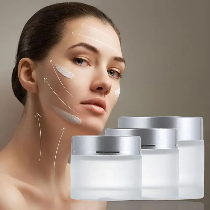 

1 pc Frosted Glass Refillable Ointment Bottles Empty Cosmetic Jar Pot Eye Shadow Face Cream Container 5/10/15/20/30/50/100g