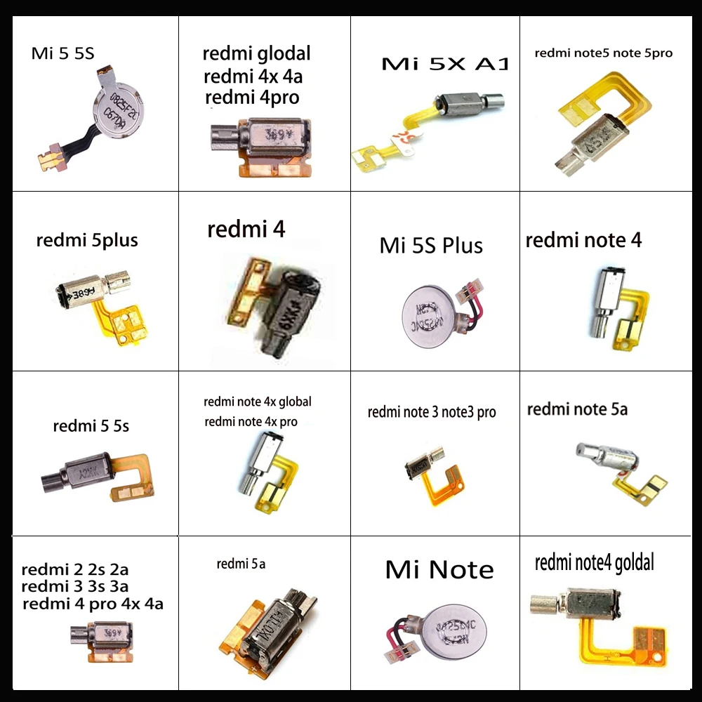 Мотор вибратор модуль для Xiaomi Mi 5S 5 Plus 5X A1 Redmi 4A 4p 3X 2 2S 2A 3S Note 3 4 4X 5A Global Pro