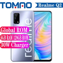 Global Rom Realme Q2 5G Mobile Phone 6.5” 120Hz 4GB 6GB RAM 128GB ROM Dimensity 800U 5000mAh 48MP 30W Fast Charger Android 10