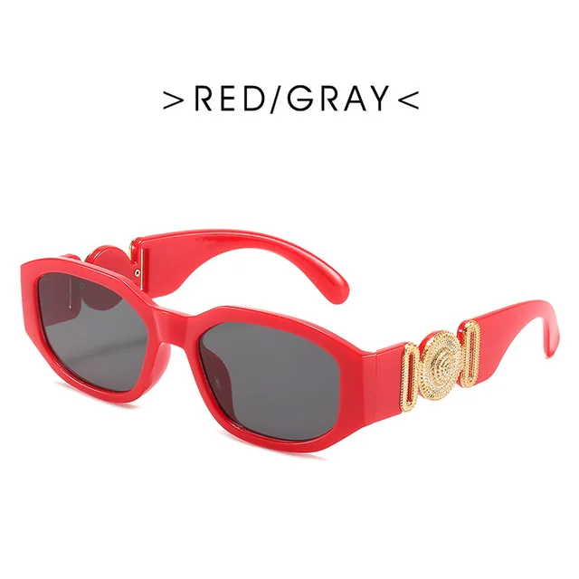 RBRARE Vintage Small Frame Sunglasses Women/men Luxury Brand Designer Vintage Gradient Sun Glasses Men Gradient Shades Glasses RedGray
