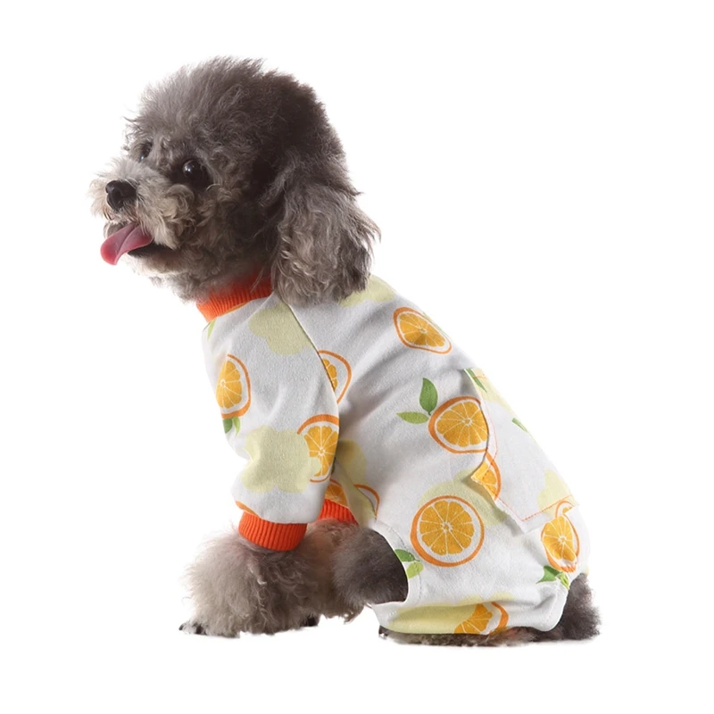 Милые маленькие собаки пижамы для домашних любимцев собак кошек одежда комбинезон для щенков собак чихуахуа померанских собак Печать Пальто Одежда