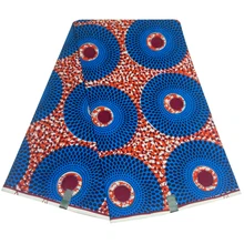 Африканский Анкара материал 6 ярдов африканская одежда восковая ткань Африканская набивная хлопок настоящая мягкая восковая ткань для женского платья 0036