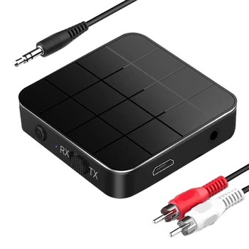 

Bluetooth 5.0 Transmitter Receiver 2 in 1 Low Latency o Wireless Adapter Dongle for Home TV PC Tablet Speaker Car