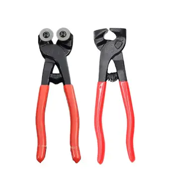 

2Pc Carbon Steel Glass Tile Cutter Pliers Clipper Trimmers Glass Mosaic Tile DIY Manual Round Pliers Cutter with Flat Pliers