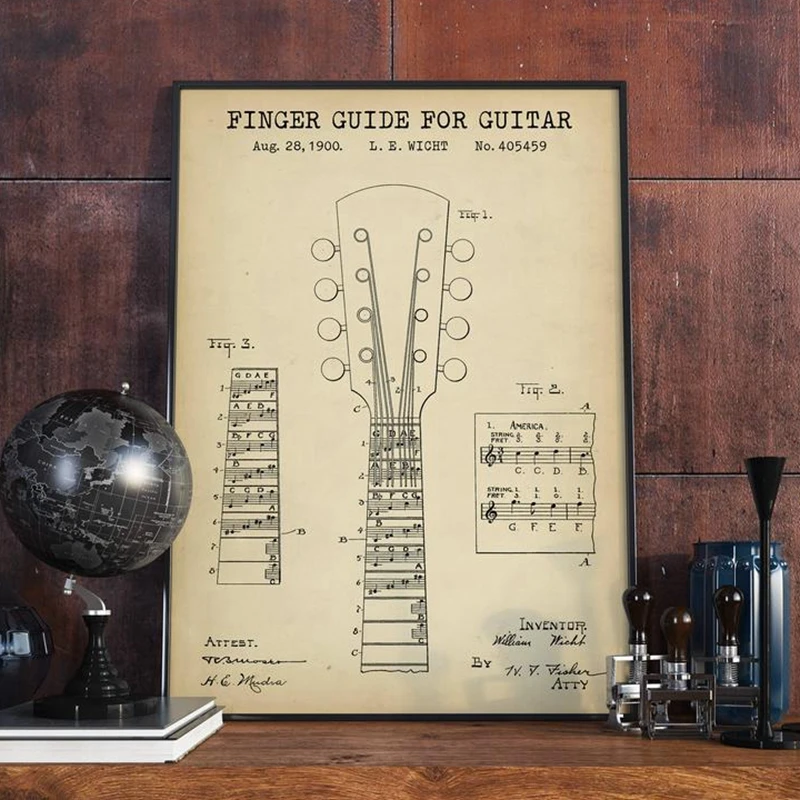 Guitar Patent Poster Art Prints