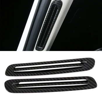 

for Mazda 3 M3 Axela 2019 2020 ABS Carbon Fiber Interior Car A Pillar Air Vent Outlet Cover Trim 2pcs Accessories Trims