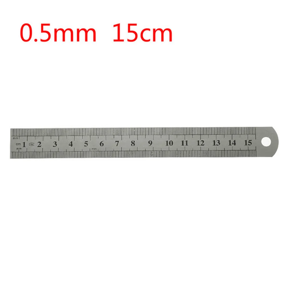15cm Швейная Лапка для шитья 15-30 см из нержавеющей стали, металлическая прямая Линейка, инструмент, прецизионный двухсторонний измерительный инструмент - Цвет: 15cm