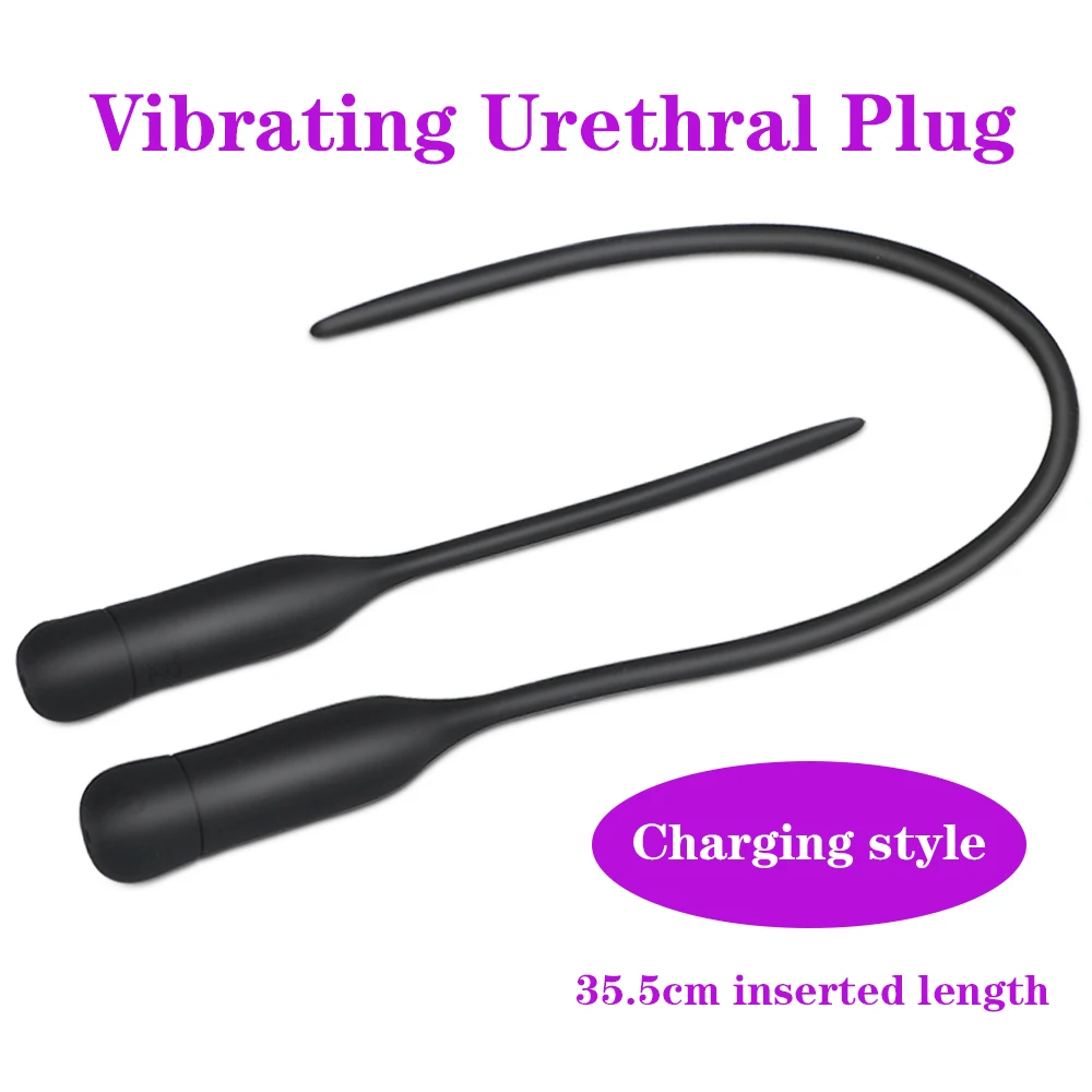 Urethral Dilators 10 Frequency Penis Plug Vibrator Insertion Urethral Plug Catheter Sounds Vibrator Sex Toys for Men Adults