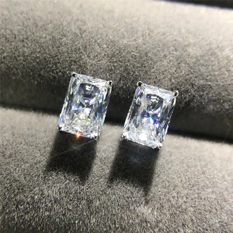 Sona NOT FAKE 5*7 мм Стерлинговое Серебро S925 Сияющий Вырез стильный бутик подарок не