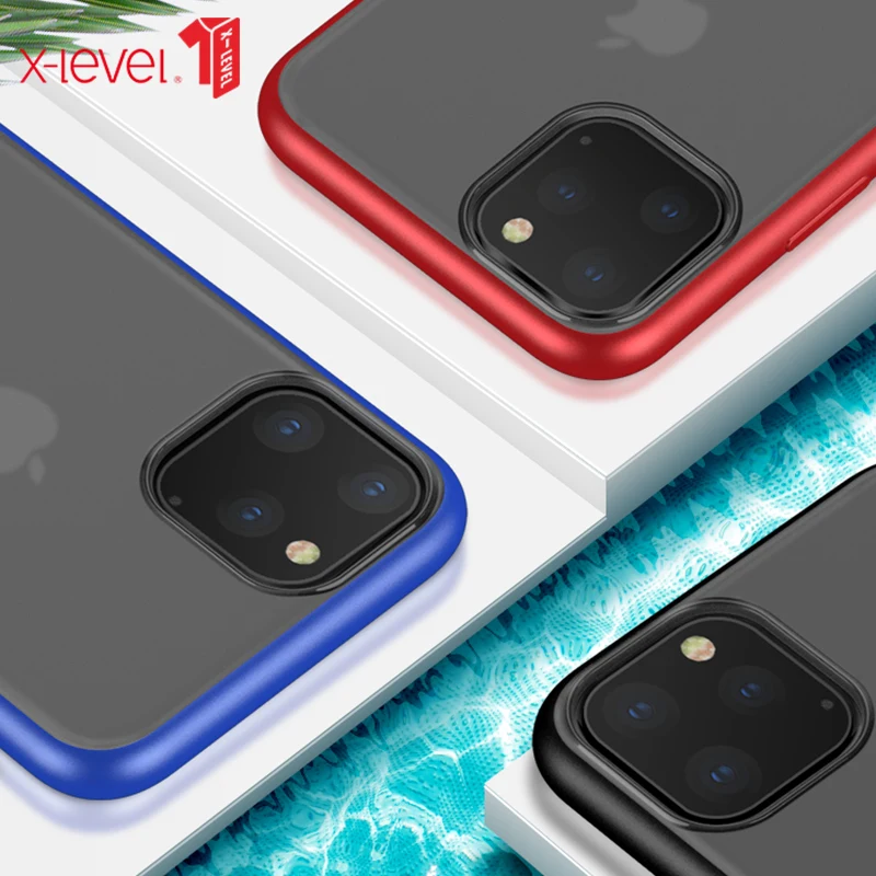 

For iPhone 11 Pro Case X-level 360 full protection Transparent Matte Soft TPU Case Cover For iPhone 11 Pro Max 2019 Phone Shell