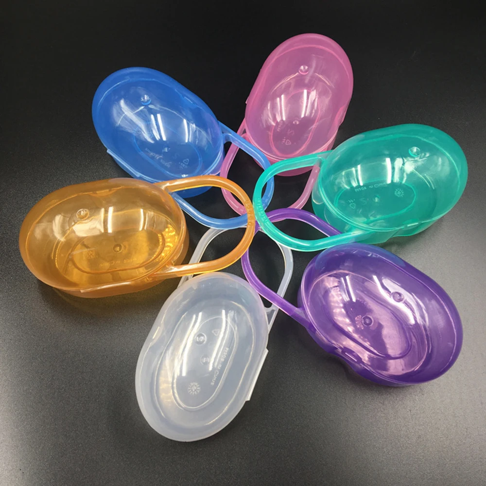 Colour Pacifier Baby Solid Box Soother Container Holder Box Travel Storage Case Safe Holder Pacifier Plastic