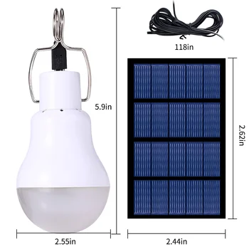 

Portable Camping Light LED Solar Lamp Solar Power Light Outdoor Camp Tent Fishing Emergency Bulb Garden Solar Lighting