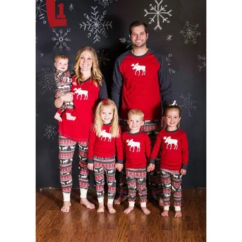 

Family Christmas Pajamas Set Dropship Matching Family Outfits Warm Adult Kids Girls Boy Mommy Sleepwear Mother Daughter Clothes
