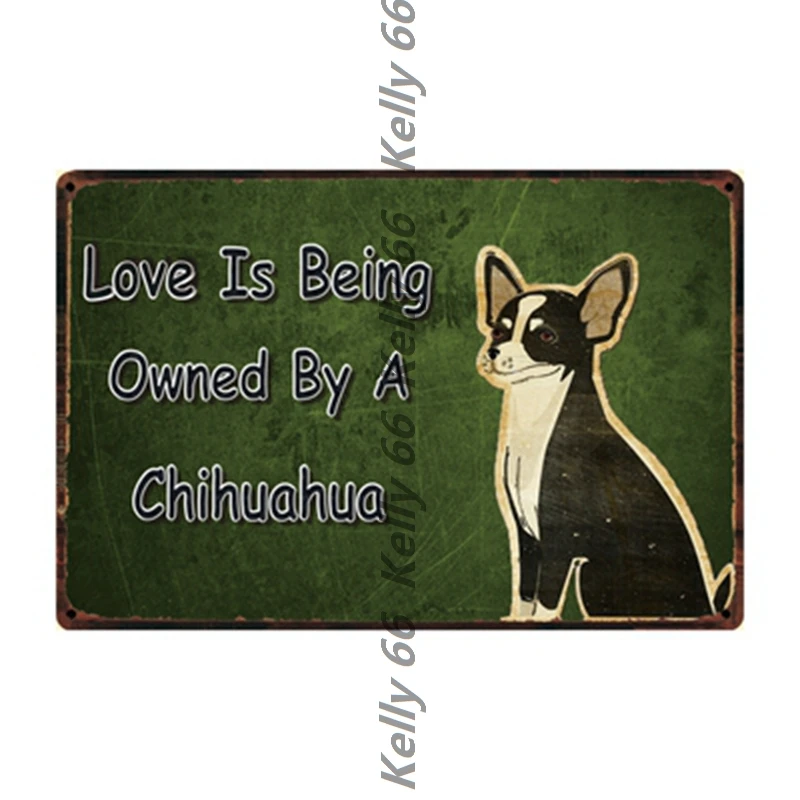 [Kelly66] животные собака питбул для бульдога Чихуахуа боксер металлический знак оловянный плакат табличка для домашнего декора настенная живопись 20*30 см размер Dy88 - Цвет: y-3020