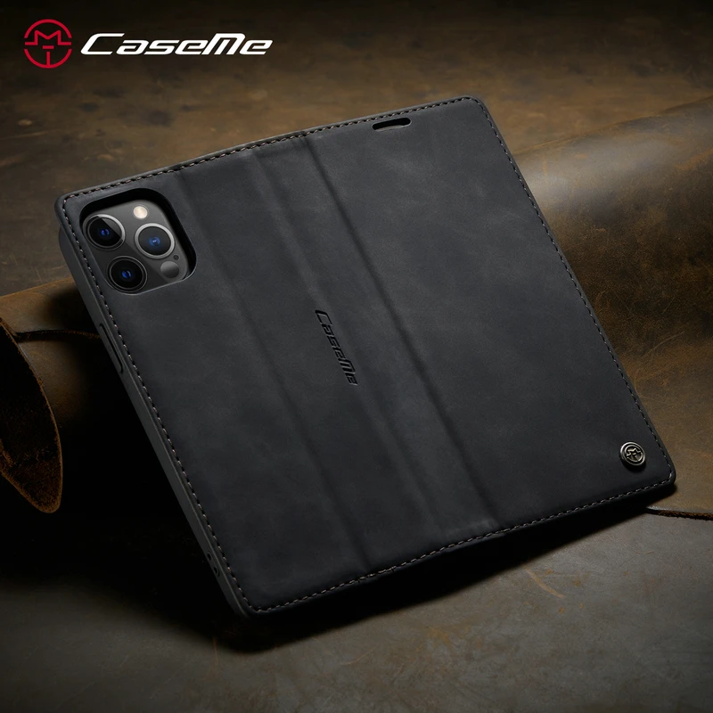 Vintage Leather Wallet Phone Case with Card Holder