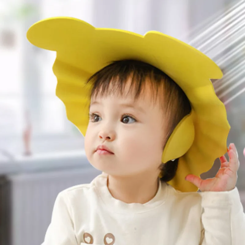 

Baby Shampoo Cap Ear-protector Baby Shower Cap Waterproof Kids Spa Hair Wrap Shower Cap Prevent Water From Entering The Ears