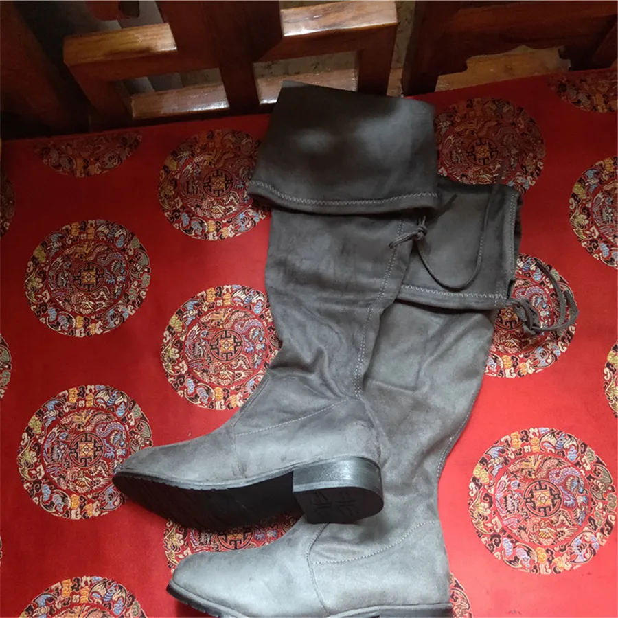 

female winter Knight Woman Long 2019 Autumn Flat Bottom Knee High Overknee boots