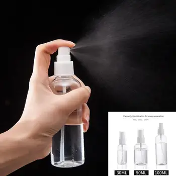 

Empty Spray Bottle Travel Transparent Plastic Pressing Bottle Mini Design Washable Refillable Portable Cosmetic Containers